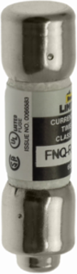 Eaton Bussmann series FNQ-R fuse, 12 A, Class CC, Non-indicating, Ferrule end x ferrule end, 12 sec at 200%, 200 kAIC, Melamine tube, Standard, 600 V