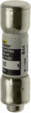 Eaton Bussmann series FNQ-R fuse, 10 A, Class CC, Non-indicating, Ferrule end x ferrule end, 12 sec at 200%, 200 kAIC, Melamine tube, Standard, 600 V