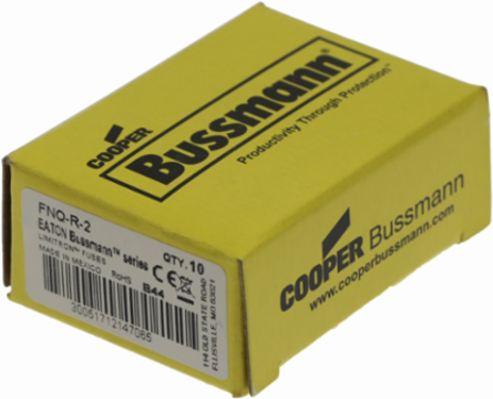 Eaton Bussmann series FNQ-R fuse, 2 A, Class CC, Non-indicating, Ferrule end x ferrule end, 12 sec at 200%, 200 kAIC, Melamine tube, Standard, 600 V