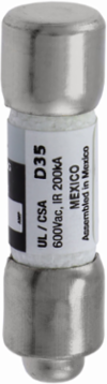 Eaton Bussmann series FNQ-R fuse, 3 A, Class CC, Non-indicating, Ferrule end x ferrule end, 12 sec at 200%, 200 kAIC, Melamine tube, Standard, 600 V