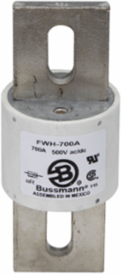 High Speed Fuse 700A RMS, 6.5 Inch Length, 2.5 Inch Width, 200 kAIC Rating