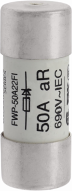 High Speed Fuse 50A 700V AC/DC with Indicator, Ceramic, 22 x 58 mm