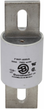 High Speed Fuse 600A RMS, 250 Vac/dc, 7.5 Inch Length, 2.55 Inch Width