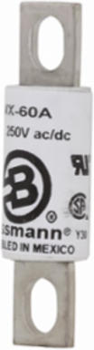 High Speed Fuse 600V, 45A RMS, 200 kAIC Vac, Blade End x Blade End, Stud