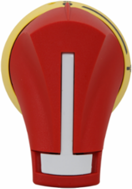 Front-Operated Pistol Handle 30A, 3 Inch Length, Red/Yellow, Padlockable