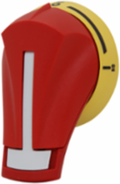 Front-Operated Pistol Handle 30A, 3 Inch Length, Red/Yellow, Padlockable