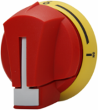 Disconnect Switch Handle 3.1 Inch Width, 0.33 LB Weight, Red/Yellow Color