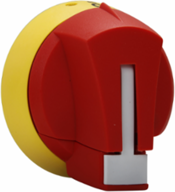 Disconnect Switch Handle 3.1 Inch Width, 0.33 LB Weight, Red/Yellow Color