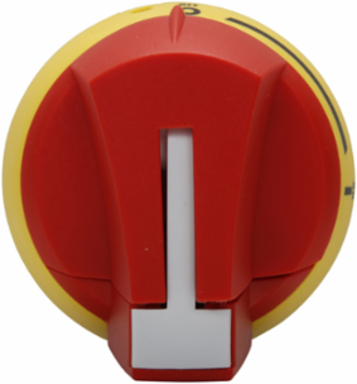 Disconnect Switch Handle 3.1 Inch Width, 0.33 LB Weight, Red/Yellow Color