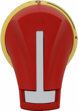 Front-Operated Pistol Handle, 30A Amperage Rating, Red/Yellow, Padlockable
