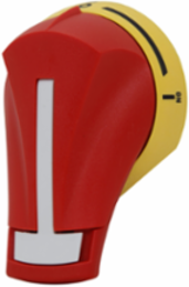 Front-Operated Pistol Handle, 30A Amperage Rating, Red/Yellow, Padlockable