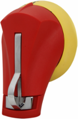 Front-Operated Pistol Handle 30A, 3.5 Inch Length, Red/Yellow, Heavy Duty