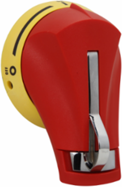 Front-Operated Pistol Handle 30A, 3.5 Inch Length, Red/Yellow, Heavy Duty