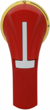 Front-Operated Pistol Handle, 60A, 1.91 Inch Width, Red/Yellow, 3.5 Inch Length