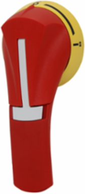 Front-Operated Pistol Handle, 60A, 1.91 Inch Width, Red/Yellow, 3.5 Inch Length