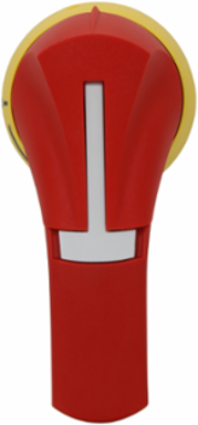 Right Side-Operated Pistol Handle 60A, 2.875 Inch Length, Red/Yellow