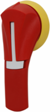 Right Side-Operated Pistol Handle 60A, 2.875 Inch Length, Red/Yellow