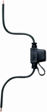 Fuse Holder 32V 16A Non-Indicating with 1.25 Inch Length and 16 AWG Lead Wire