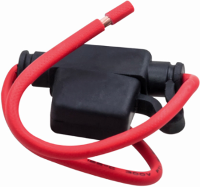 Fuse Holder 32V 24A Non-Indicating 12 AWG Red Lead Wire Black