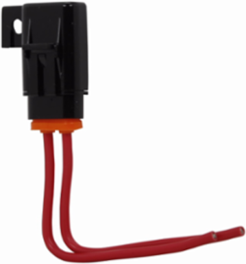 Gasket-Sealed Fuse Holder, 32 Vdc, 30A, 12 AWG Lead Wire, 6 Inch Length