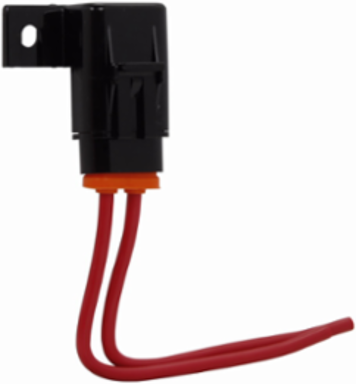 Gasket-Sealed Fuse Holder, 32 Vdc, 30A, 12 AWG Lead Wire, 6 Inch Length