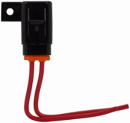 Gasket-Sealed Fuse Holder, 32 Vdc, 30A, 12 AWG Lead Wire, 6 Inch Length