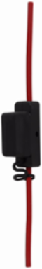 Fuse Holder 32V 60A Non Indicating with 6 AWG Red Lead Wire, Firewall Black