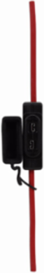 Fuse Holder 32V 60A Non Indicating with 6 AWG Red Lead Wire, Firewall Black