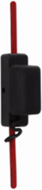 Fuse Holder 32V 60A Non Indicating with 6 AWG Red Lead Wire, Firewall Black