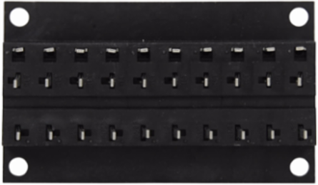 Ten-Pole Fuse Holder 125 Vac, 60 Vdc, 15A, 2.5 Inch Length, Tin-Plated Copper Terminal