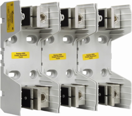 Modular Fuse Block 250V 225-400A Three-Pole 1.75 Inch Depth 4 Inch Height 9.5 Inch Width