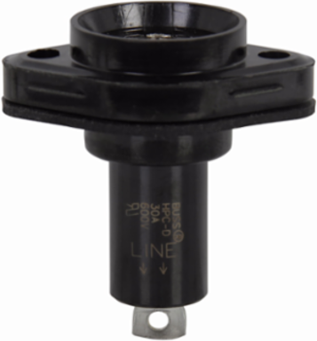 Eaton Bussmann series HPC panel mount fuse holder, 600 Vac, 600 Vdc, 30A, Screw