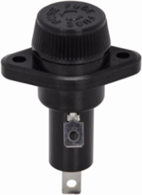 Eaton Bussmann series HPF panel mount fuse holder, 600V, 15A, 1/2 In Quick Connect Terminal