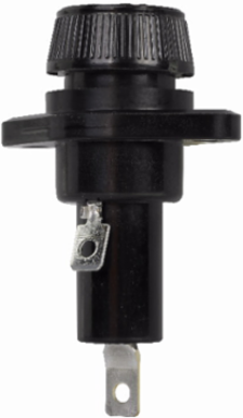Eaton Bussmann series HPF panel mount fuse holder, 600V, 15A, 1/2 In Quick Connect Terminal