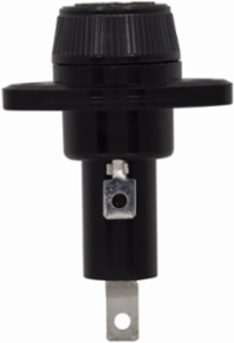 Eaton Bussmann series HPF panel mount fuse holder, 600V, 15A, 1/2 In Quick Connect Terminal