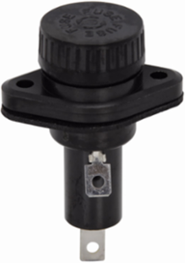 Eaton Bussmann series HPF panel mount fuse holder, 600V, 30A (20A max), 1/2 In Quick Connect Terminal