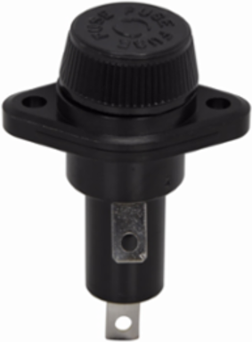 Eaton Bussmann series HPS panel mount fuse holder, 600V, 30A, 25A (CSA), 20A max, 1/4 In Quick Connect Terminal