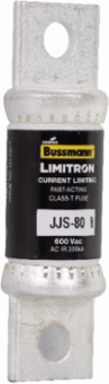 Class T Fuse, 80 A, 200 kAIC at 600 V, Small Footprint, Bolted Blade End