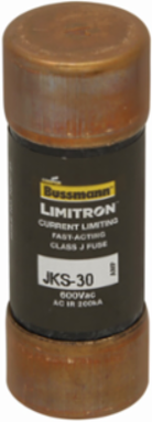 LIMITRON Fast-Acting Fuse 10 A, Class J, 200 kAIC at 600 Vac, Ferrule End