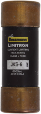 LIMITRON Fast-acting Fuse, 6 A, Class J, Ferrule End x Ferrule End, 200 kAIC at 600 Vac