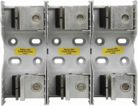 Modular Fuse Block 600V 225-400A Three-Pole Knife Blade End 4.1 Inch x 8 Inch