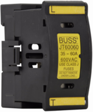 Eaton Bussmann series JT finger-safe fuse holder, 600V, 60A, 14 To 4 AWG Tin Plated Copper Alloy Terminal