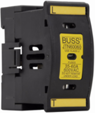 Eaton Bussmann series JT finger-safe fuse holder, 600V, 60A, 14 To 4 AWG Tin Plated Copper Alloy Terminal, N