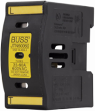 Eaton Bussmann series JT finger-safe fuse holder, 600V, 60A, 14 To 4 AWG Tin Plated Copper Alloy Terminal, N