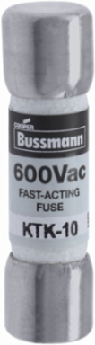LIMITRON Fast-Acting Fuse 10 A, 600 V, 100 kAIC, Ferrule x Ferrule