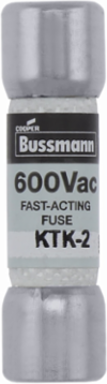 LIMITRON Fast-acting Fuse 2 A, 600 V, Ferrule x Ferrule End, 100 kAIC