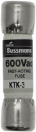 LIMITRON Fast-acting Fuse 3 A, 100 kAIC at 600 V, Ferrule end x ferrule end