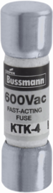 LIMITRON Fast-Acting Fuse 4 A, 100 kAIC, 600 V, Ferrule End Connection, Melamine Tube