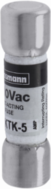 LIMITRON Fast-Acting Fuse, 5 A, 100 kAIC at 600 V, Non-Indicating, Nickel-Plated Bronze Endcap