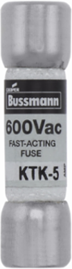 LIMITRON Fast-Acting Fuse, 5 A, 100 kAIC at 600 V, Non-Indicating, Nickel-Plated Bronze Endcap